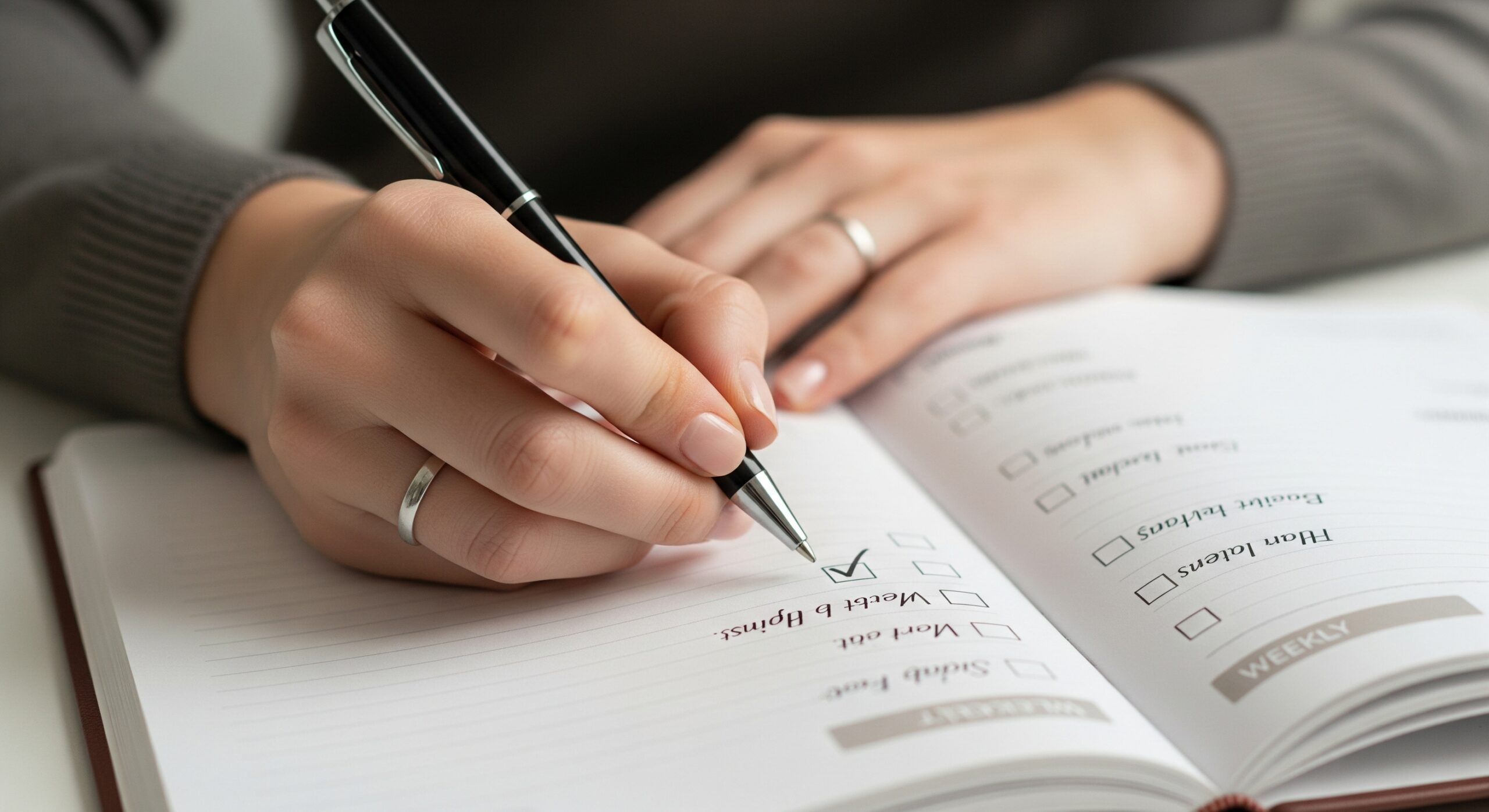 Checklist de planejamento semanal